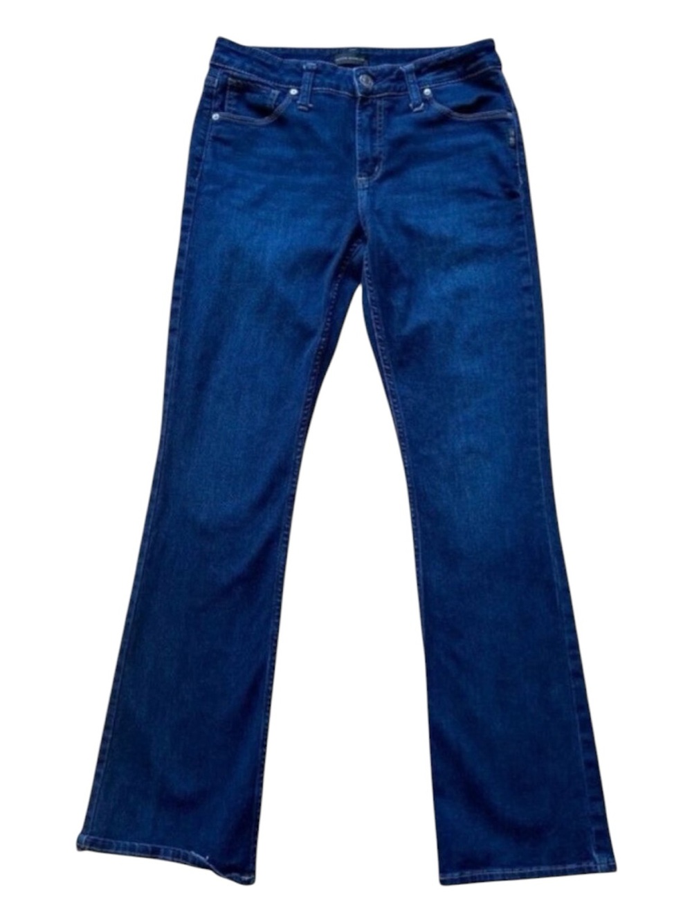Silver Avery style jeans slim boot cut blue stretch denim high rise dark blue 31